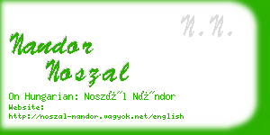 nandor noszal business card